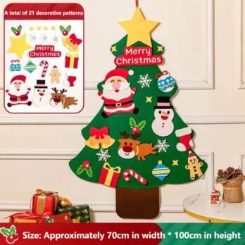 New Felt Christmas Tree, Children's Handmade Educational DIY Christmas Decoration Hanging, Non - woven Felt Christmas Tree