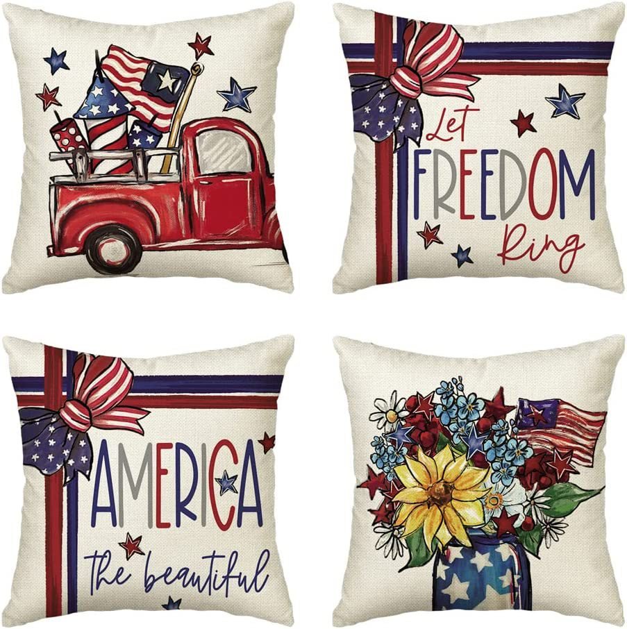 Cross-border pillowcases, Christmas and Valentine's Day pillows, Independence Day and Halloween linen short plush pillowcases, cushion covers