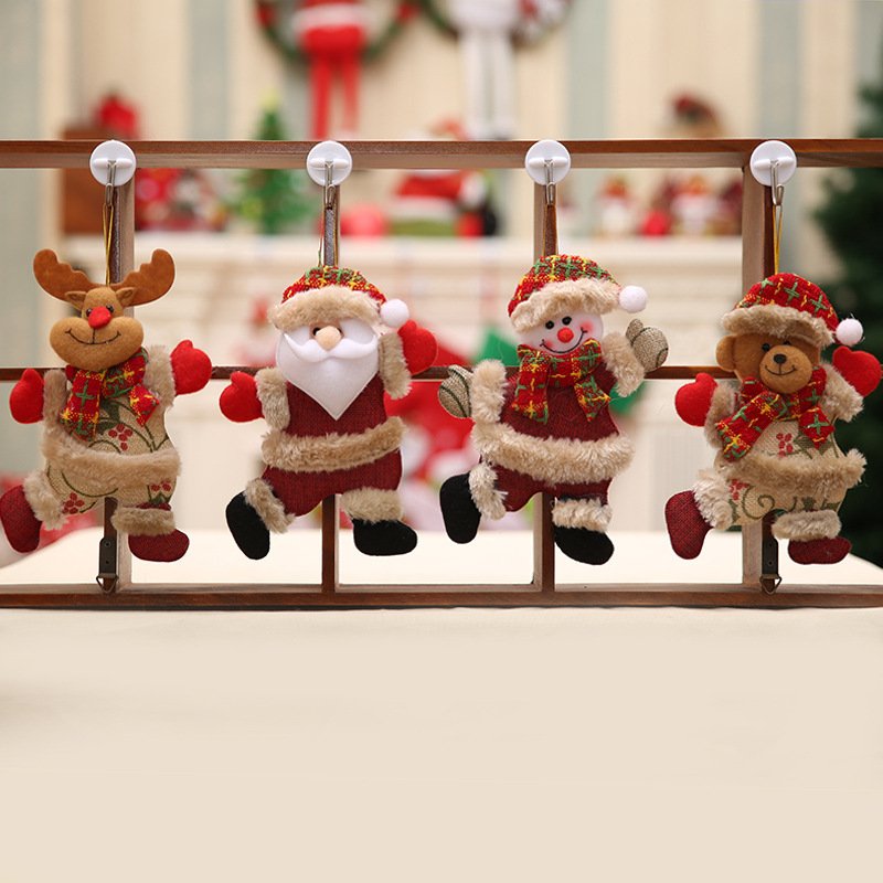 Christmas Tree Accessories Small Christmas Dolls (Dancing Old Man, Snowman, Deer, Bear), Cloth Dolls, Small Hanging Ornaments, Gifts - Image 6
