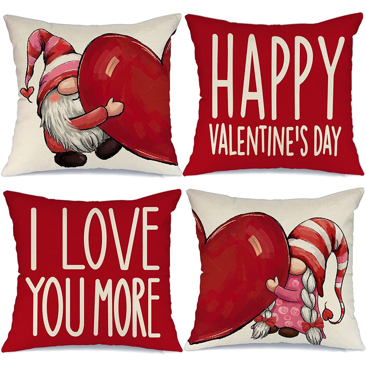 Cross-border pillowcases, Christmas and Valentine's Day pillows, Independence Day and Halloween linen short plush pillowcases, cushion covers - Image 21