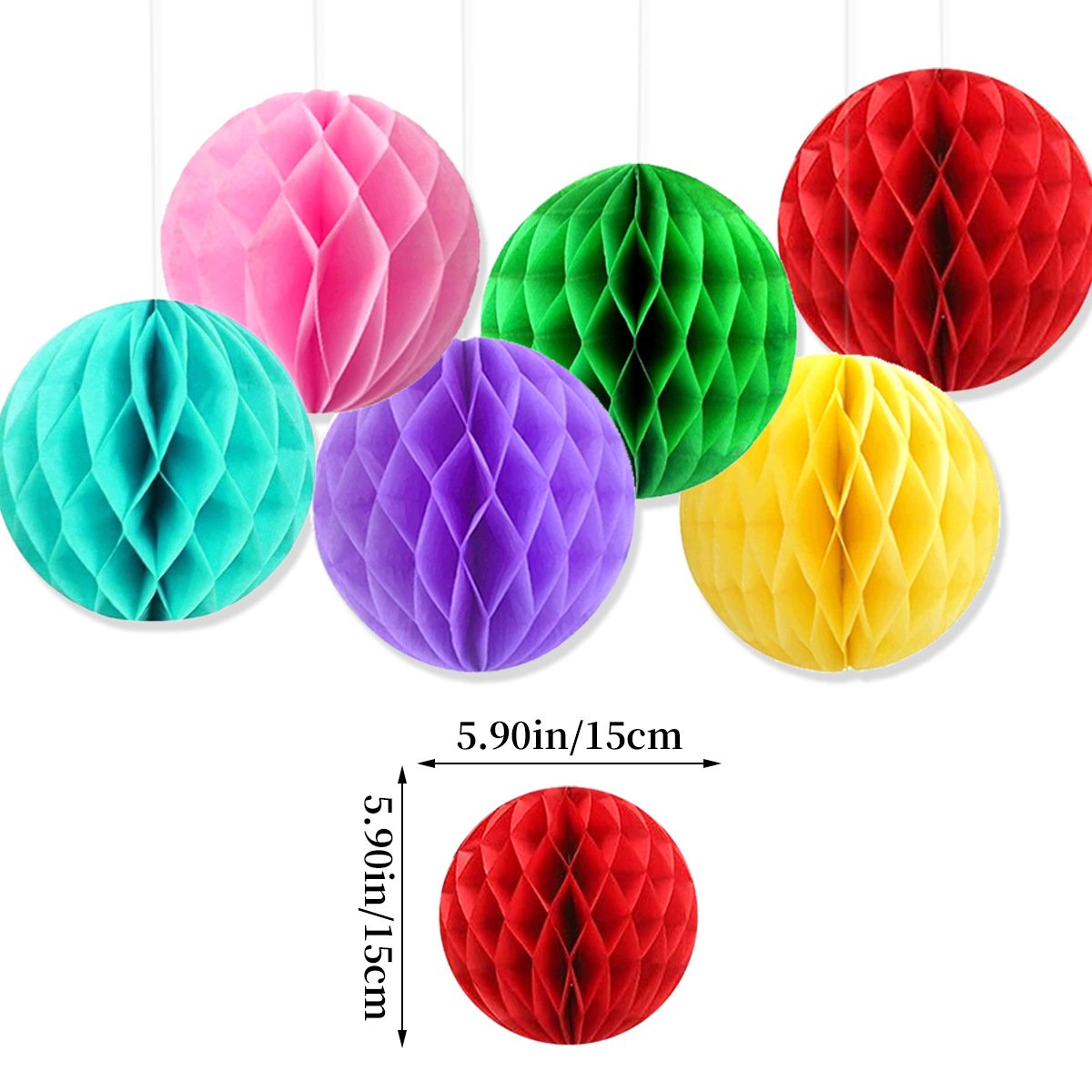 2025 Birthday Party Scene Decoration - Gilded Birthday Banner, Colorful Honeycomb Ball and Swirl Set Decoration Supplies - Image 2
