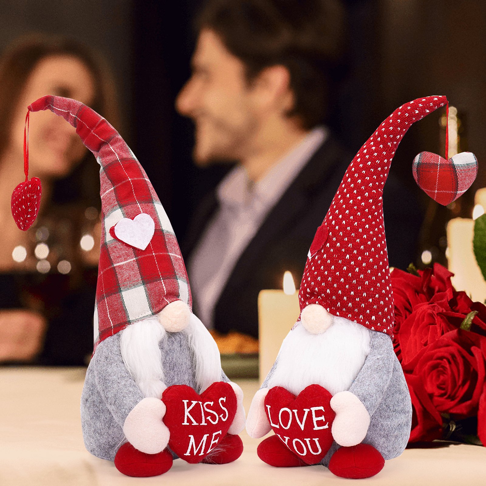 Cross-border new product: Valentine's Day doll with love heart pendant, faceless doll, Rudolph goblin ornament, Valentine's Day decoration - Image 7