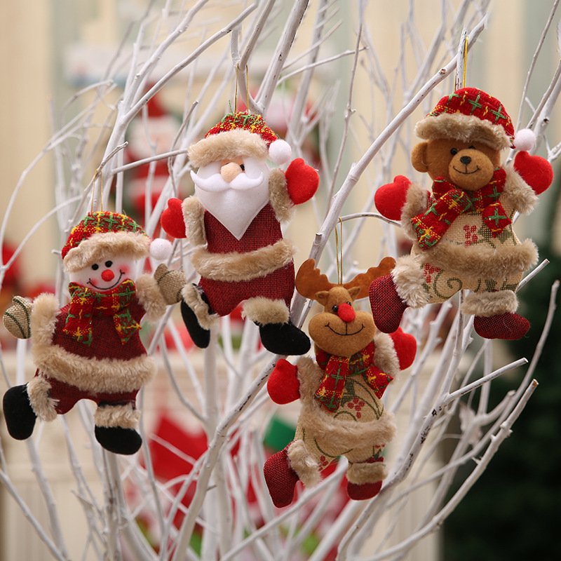 Christmas Tree Accessories Small Christmas Dolls (Dancing Old Man, Snowman, Deer, Bear), Cloth Dolls, Small Hanging Ornaments, Gifts - Image 7