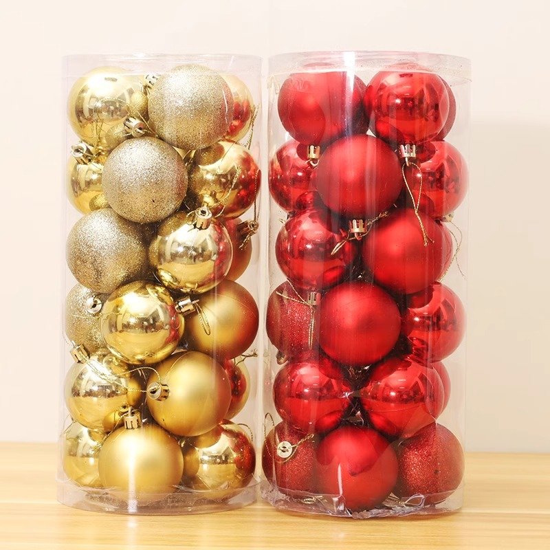 Christmas Decorations Christmas Balls for Tree Ornaments & Ceiling Decor Shiny & Matte Finish Balls for Mall Decor - Image 2