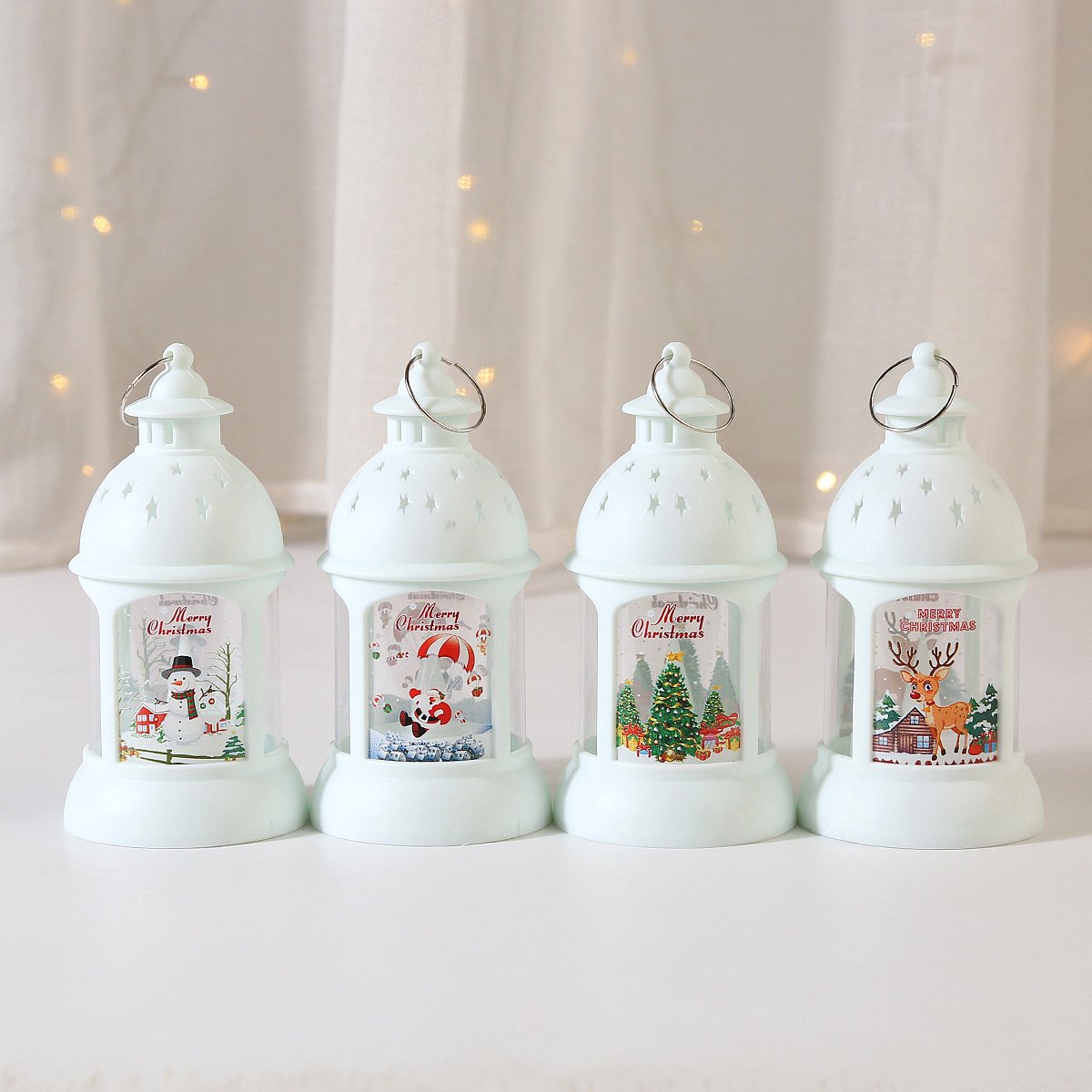 Christmas Decorations Candle Lanterns, Santa & Snowman Wind Lanterns, Christmas Tree Hanging Lights & Night Lights Christmas Decorations Candle Lanterns, Santa & Snowman Wind Lanterns, Christmas Tree Hanging Lights & Night Lights - Image 3