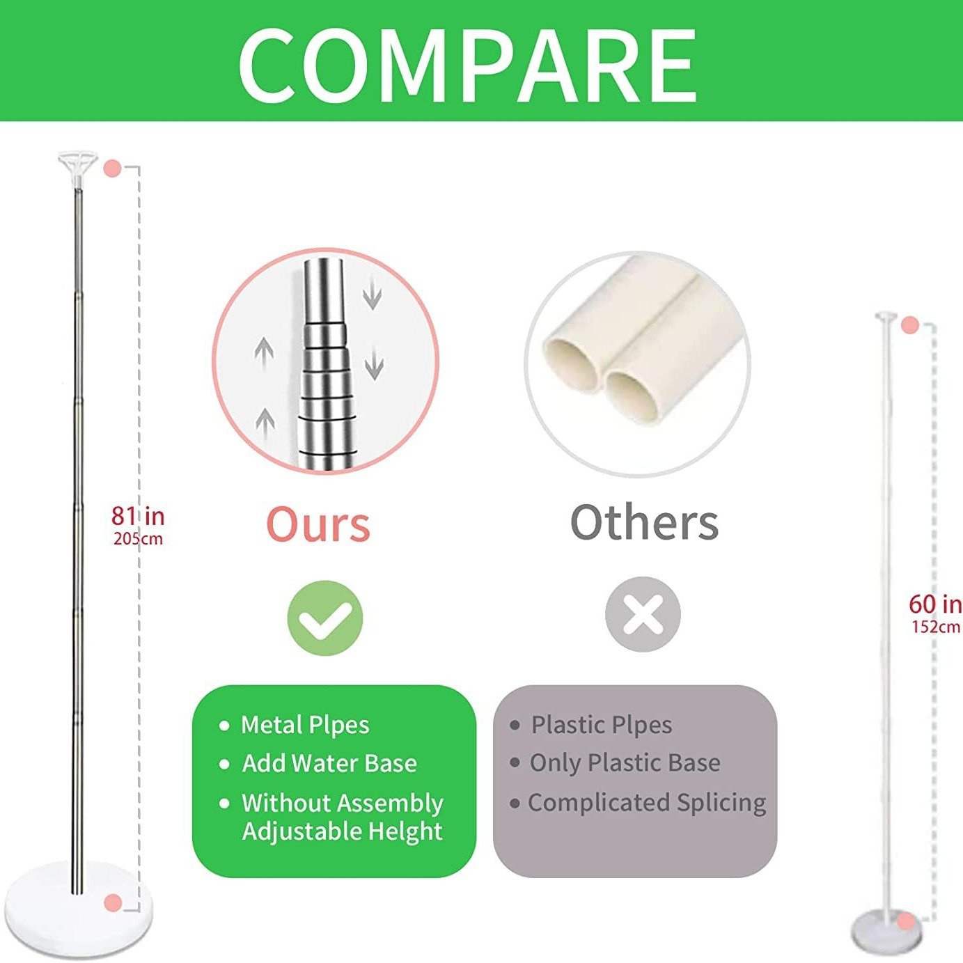 Cross-border balloon column frame set with adjustable balloon arch support and base, suitable for birthday party decorations and weddings. - Image 8