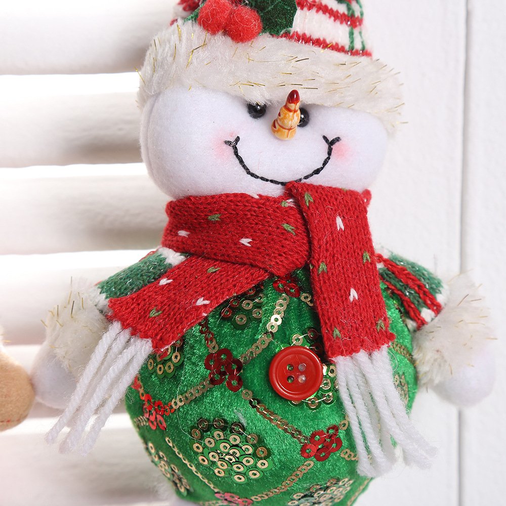 Christmas Ornament Long-Legged Santa Claus Hanging Decor - Festive Prop for Xmas Tree, Cute Plush Fabric Decoration - Image 2