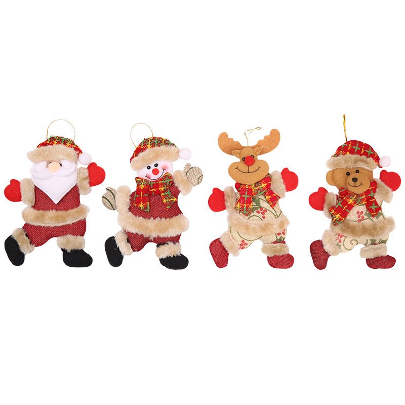 Christmas Tree Accessories Small Christmas Dolls (Dancing Old Man, Snowman, Deer, Bear), Cloth Dolls, Small Hanging Ornaments, Gifts - Image 8