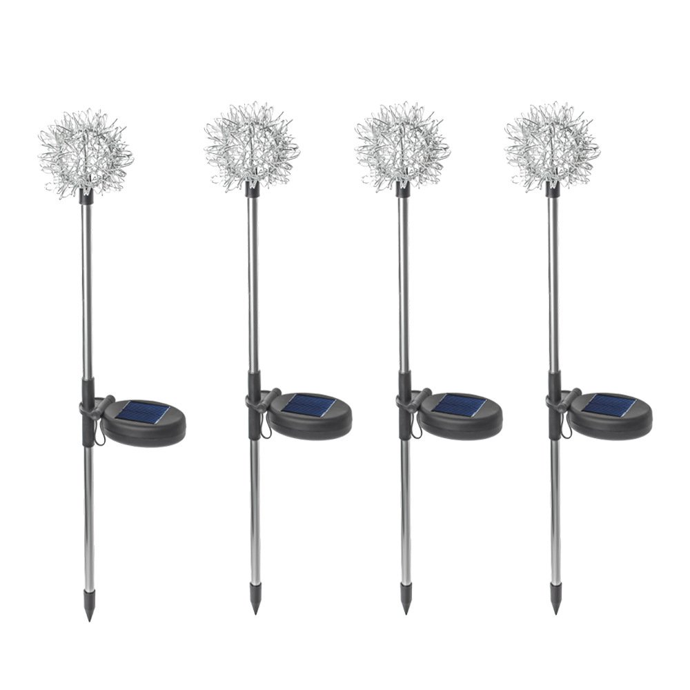 Solar-powered dandelion ground-inserted lights, LED wire ball garden lawn lights, outdoor courtyard reed lights, exclusively for cross-border supply. Solar-powered dandelion ground-inserted lights, LED wire ball garden lawn lights, outdoor courtyard reed lights, exclusively for cross-border supply. - Image 2
