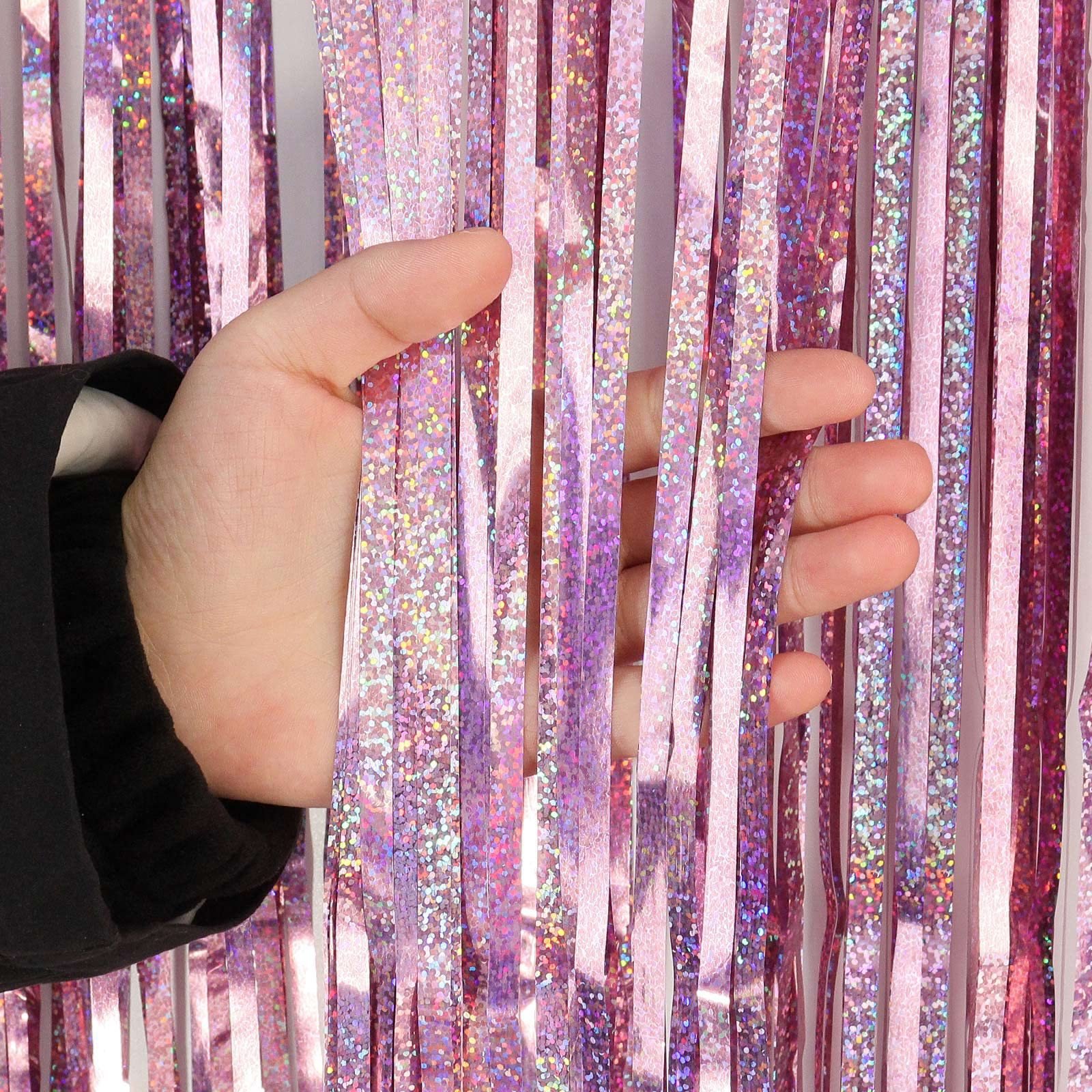 Laser Tassel Curtain with Ripple and Raindrop Patterns - Decorations for Wedding, Birthday, Live Streaming Backdrop, Annual Meeting and Party Laser Tassel Curtain with Ripple and Raindrop Patterns - Decorations for Wedding, Birthday, Live Streaming Backdrop, Annual Meeting and Party - Image 14