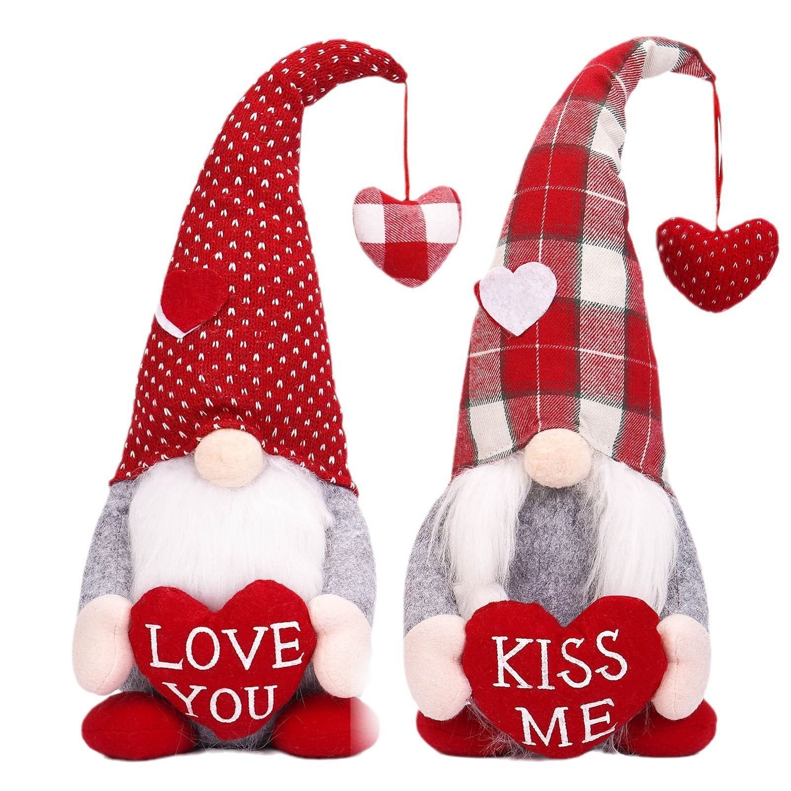 Cross-border new product: Valentine's Day doll with love heart pendant, faceless doll, Rudolph goblin ornament, Valentine's Day decoration - Image 3