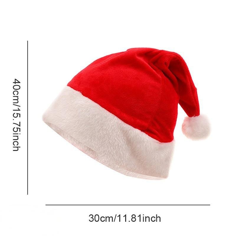 Christmas decoration supplies, high-end Christmas gold-thread plush hats, Christmas supplies, adult Christmas hats, party costumes - Image 2