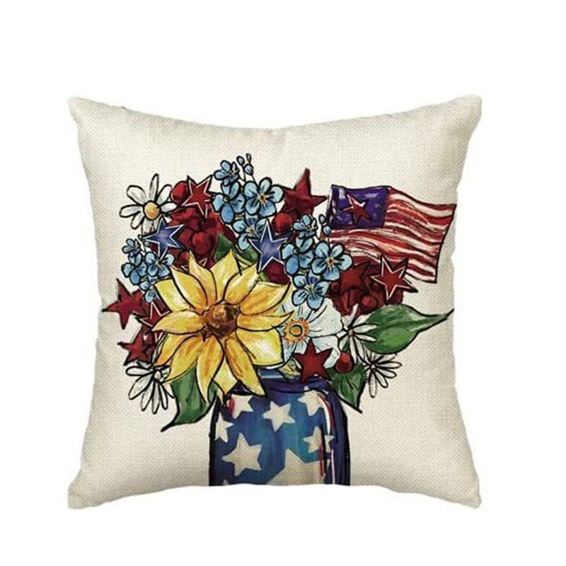 Cross-border pillowcases, Christmas and Valentine's Day pillows, Independence Day and Halloween linen short plush pillowcases, cushion covers - Image 24