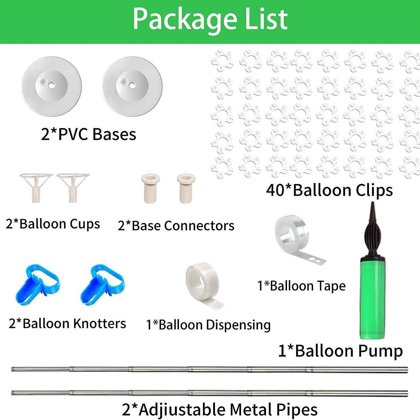Cross-border balloon column frame set with adjustable balloon arch support and base, suitable for birthday party decorations and weddings. - Image 9