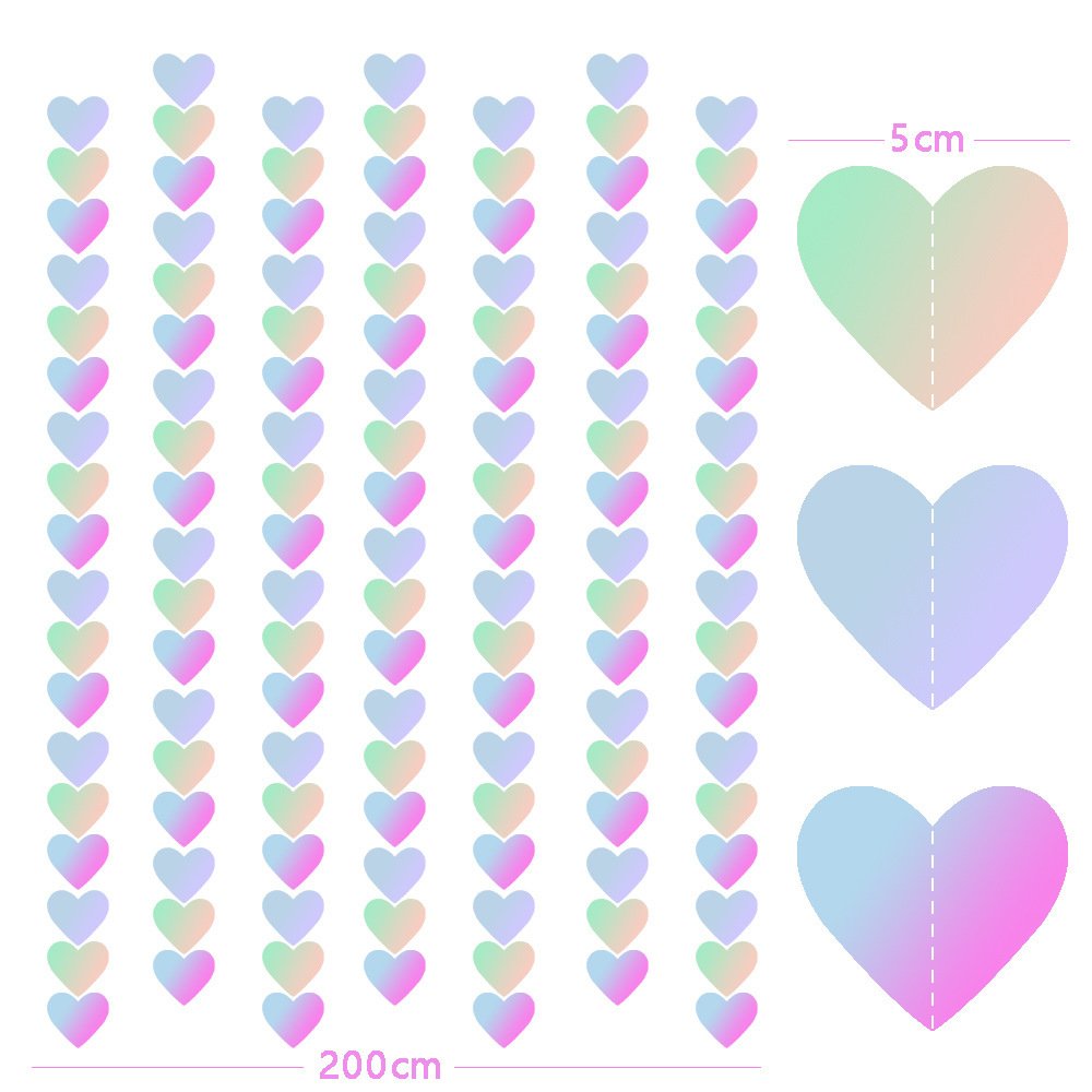 Cross-border in-stock iridescent heart-shaped streamers, Valentine's Day, wedding, birthday party gold, white and pink love heart pendants, paper pull strings - Image 4