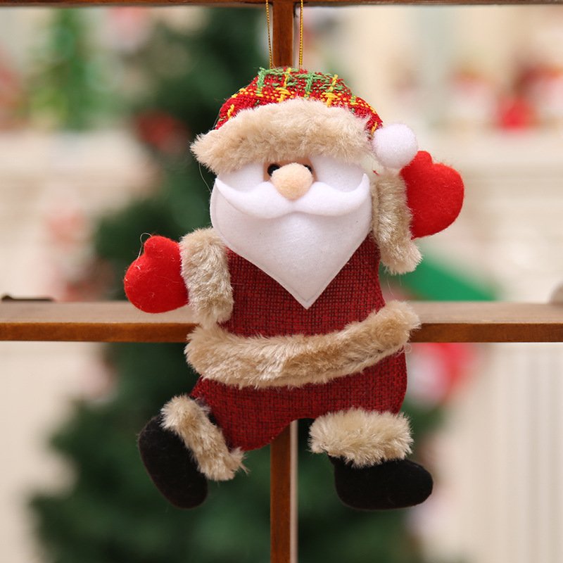 Christmas Tree Accessories Small Christmas Dolls (Dancing Old Man, Snowman, Deer, Bear), Cloth Dolls, Small Hanging Ornaments, Gifts - Image 2