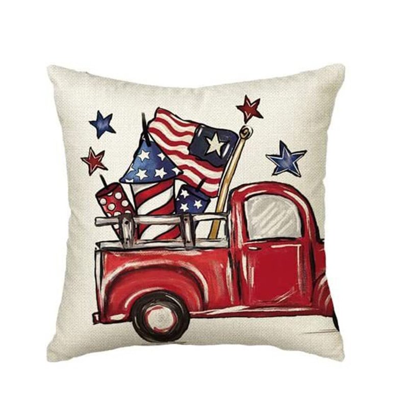 Cross-border pillowcases, Christmas and Valentine's Day pillows, Independence Day and Halloween linen short plush pillowcases, cushion covers - Image 3