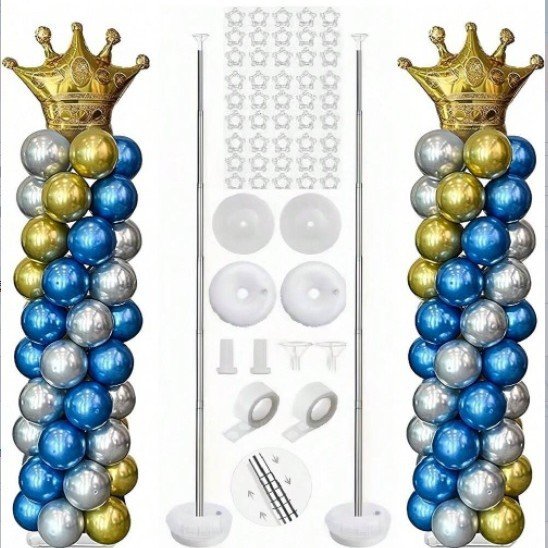 Cross-border balloon column frame set with adjustable balloon arch support and base, suitable for birthday party decorations and weddings. - Image 10