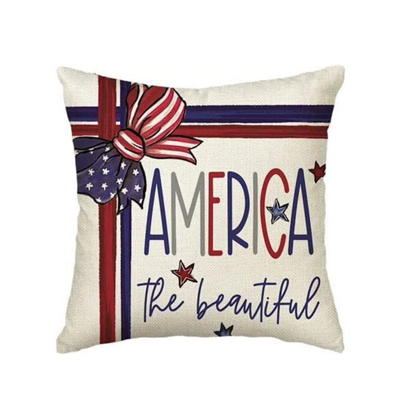 Cross-border pillowcases, Christmas and Valentine's Day pillows, Independence Day and Halloween linen short plush pillowcases, cushion covers - Image 4