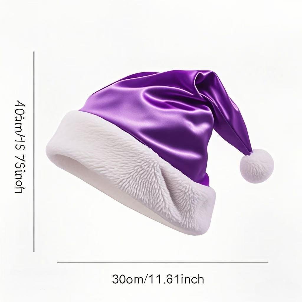 Christmas decoration supplies, high-end Christmas gold-thread plush hats, Christmas supplies, adult Christmas hats, party costumes - Image 6