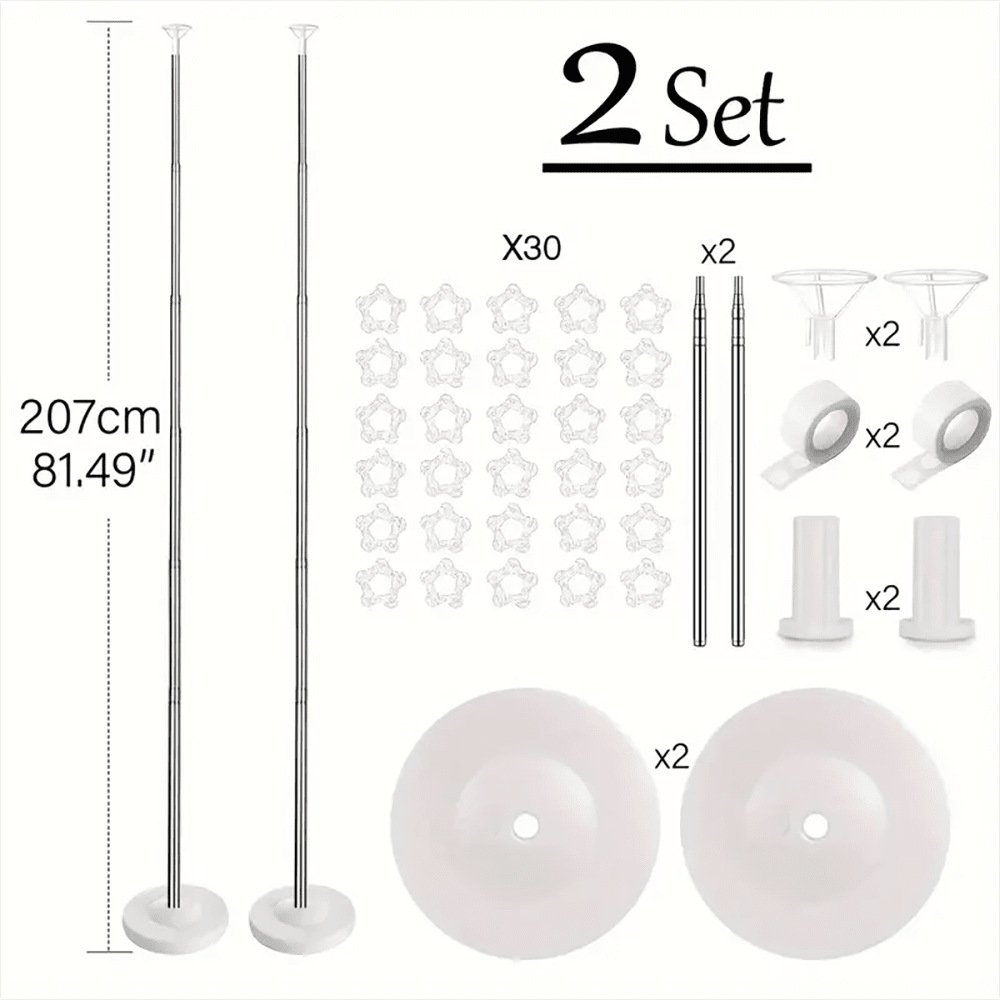 Cross-border balloon column frame set with adjustable balloon arch support and base, suitable for birthday party decorations and weddings. - Image 11