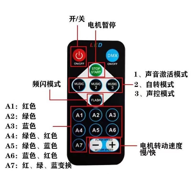 Cross-border small magic ball light, projection light, stage water pattern light, colorful rotating LED suction cup magic ball atmosphere light, starry sky light - Image 6