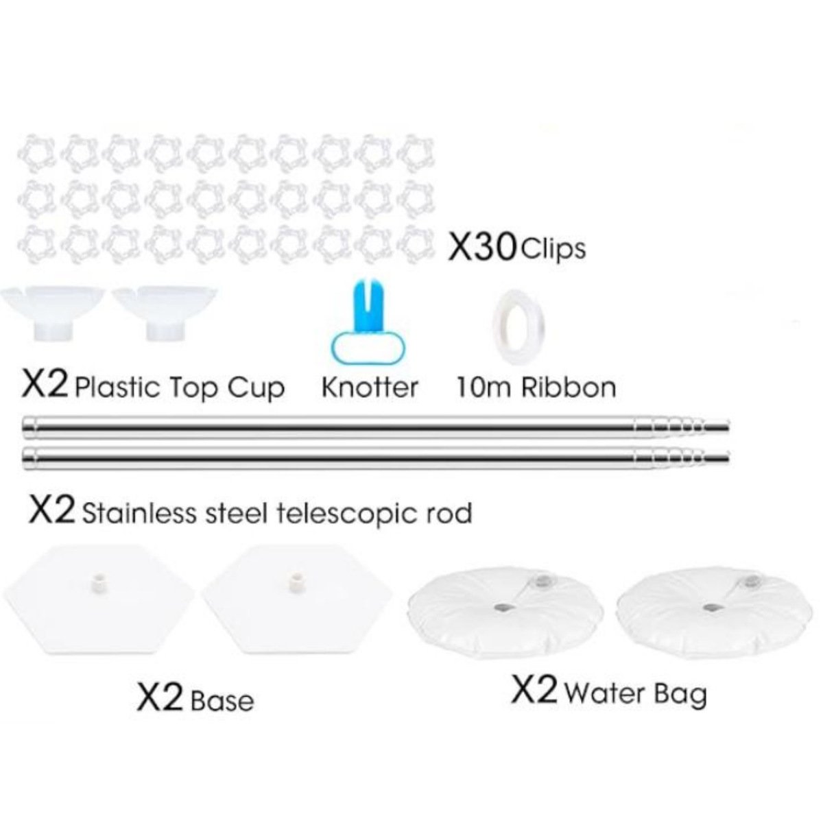 Cross-border balloon column frame set with adjustable balloon arch support and base, suitable for birthday party decorations and weddings. - Image 2