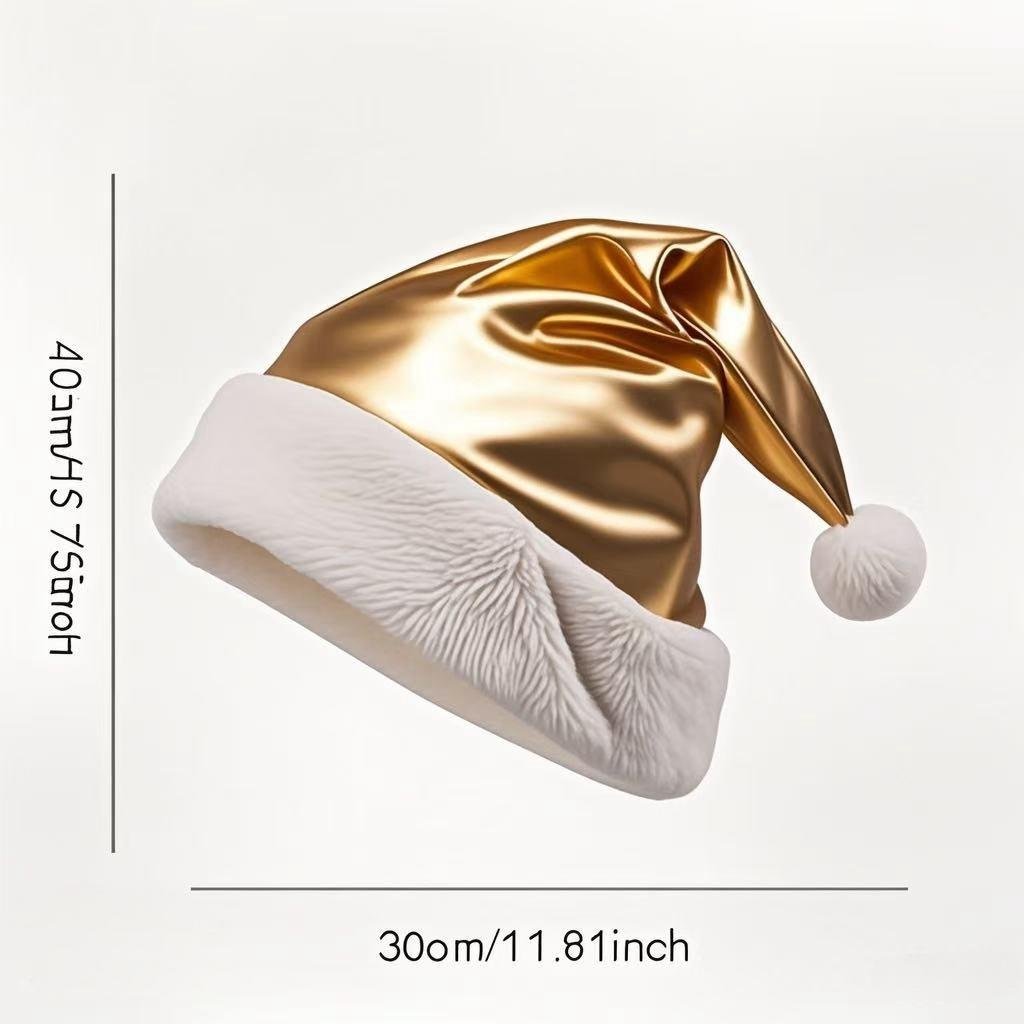 Christmas decoration supplies, high-end Christmas gold-thread plush hats, Christmas supplies, adult Christmas hats, party costumes - Image 10