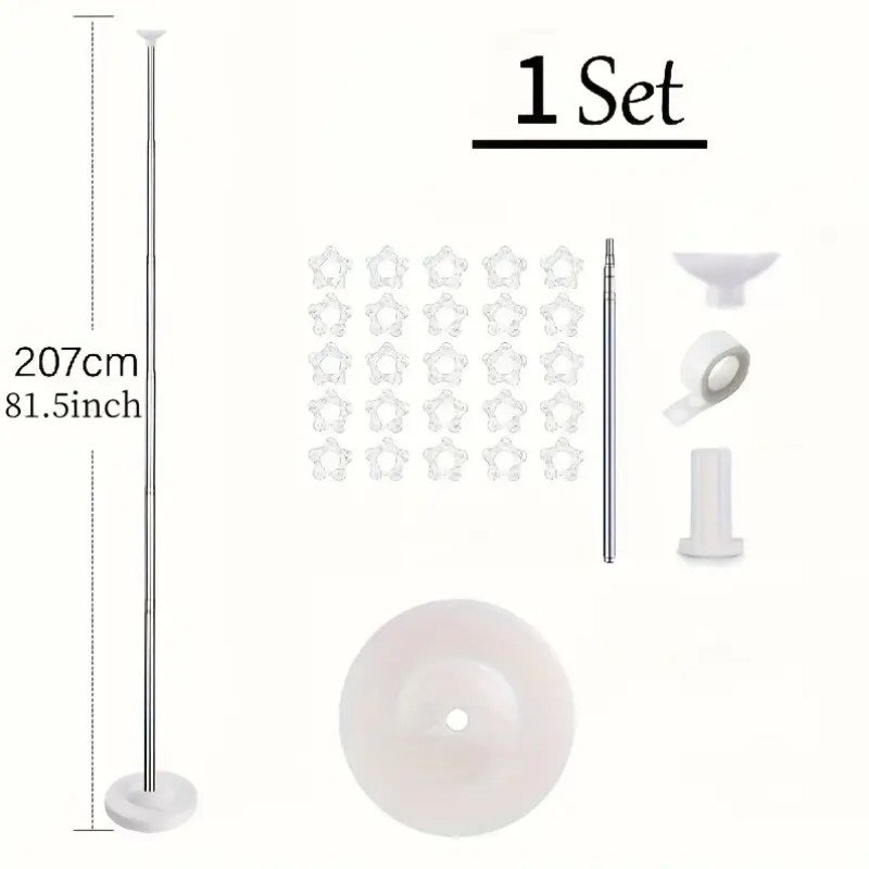 Cross-border balloon column frame set with adjustable balloon arch support and base, suitable for birthday party decorations and weddings. - Image 4