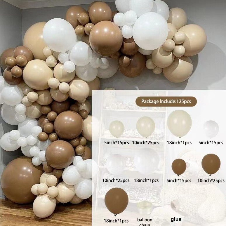 INS cross-border supply balloon chain package, birthday party decoration, holiday arrangement, garland balloon combination set - Image 2