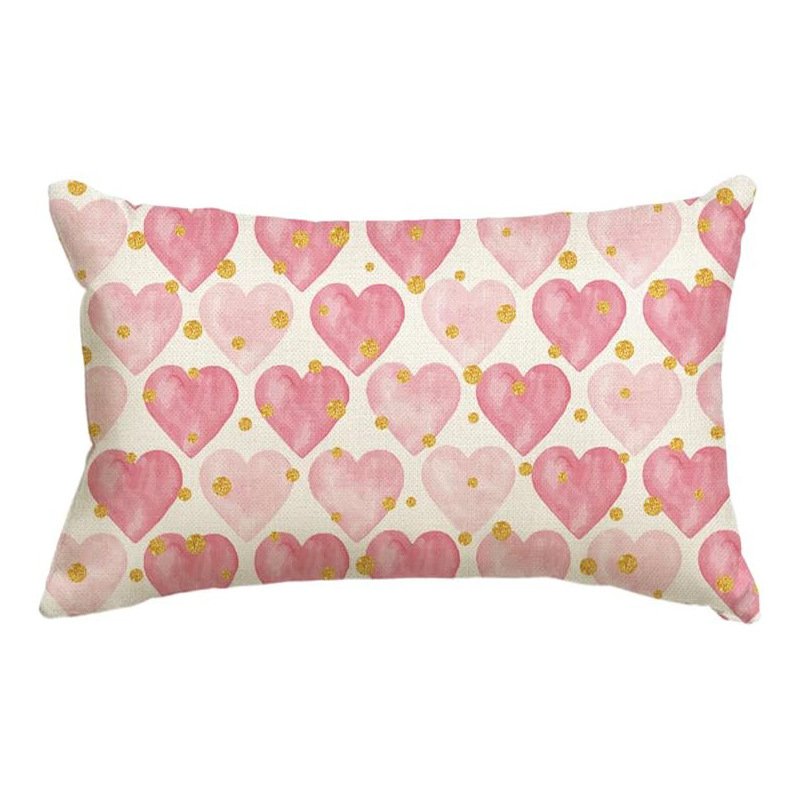 Cross-border Valentine's Day pillowcase, holiday atmosphere decoration, home sofa cushion cover, love heart printed bedroom cushion cover - Image 3