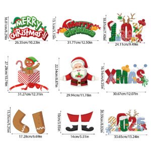 Christmas - Themed Paper Door Hangers Multiple Styles, Cartoon Santa Claus Decor for Party Scene Setup