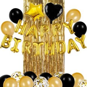 Cross-border hot-selling rose gold balloon decoration set, birthday party supplies, happy birthday party decorations