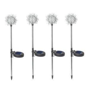 Solar-powered dandelion ground-inserted lights, LED wire ball garden lawn lights, outdoor courtyard reed lights, exclusively for cross-border supply.