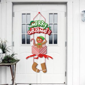 Christmas - Themed Paper Door Hangers Multiple Styles, Cartoon Santa Claus Decor for Party Scene Setup