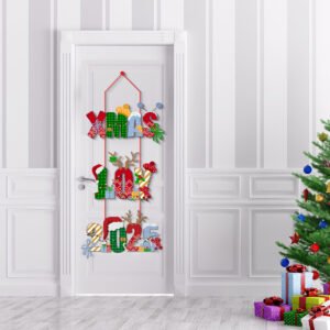 Christmas - Themed Paper Door Hangers Multiple Styles, Cartoon Santa Claus Decor for Party Scene Setup