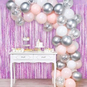 Laser Tassel Curtain with Ripple and Raindrop Patterns - Decorations for Wedding, Birthday, Live Streaming Backdrop, Annual Meeting and Party