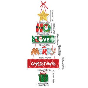Christmas - Themed Paper Door Hangers Multiple Styles, Cartoon Santa Claus Decor for Party Scene Setup