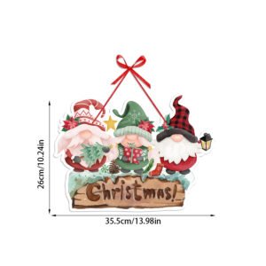 Christmas - Themed Paper Door Hangers Multiple Styles, Cartoon Santa Claus Decor for Party Scene Setup