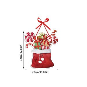 Christmas - Themed Paper Door Hangers Multiple Styles, Cartoon Santa Claus Decor for Party Scene Setup