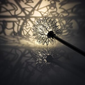 Solar-powered dandelion ground-inserted lights, LED wire ball garden lawn lights, outdoor courtyard reed lights, exclusively for cross-border supply.