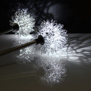 Solar-powered dandelion ground-inserted lights, LED wire ball garden lawn lights, outdoor courtyard reed lights, exclusively for cross-border supply.