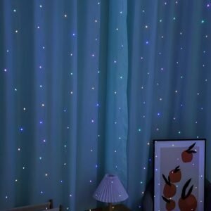 LED copper wire light curtain string lights, USB remote control, 33 with hooks, for Christmas, wedding, and bedroom decoration