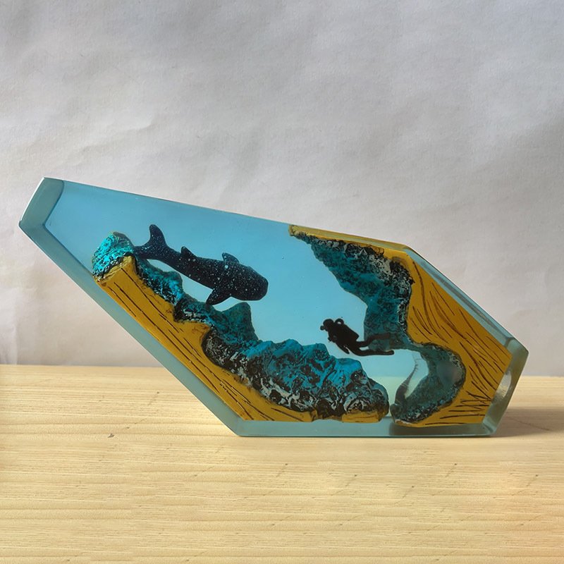 Resin Diver Decoration Night Light