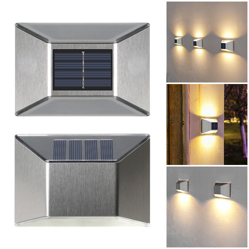 Solar Powered Stainless Steel Up & Down Wall Light
