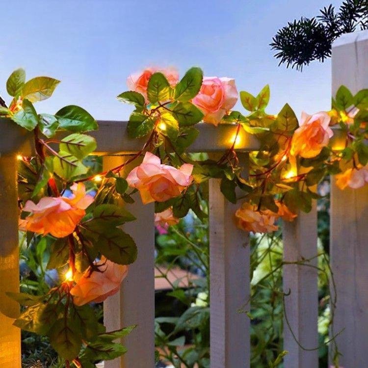 6.56 ft LED Rose Garland Light