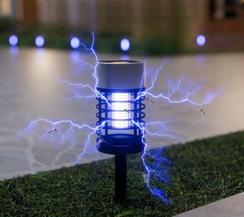 Solar Powered Mosquito Zapper Light
