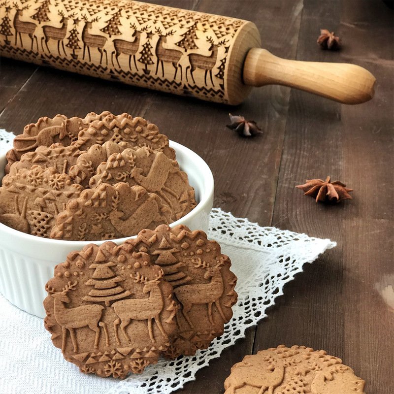 Christmas Wooden Rolling Pins