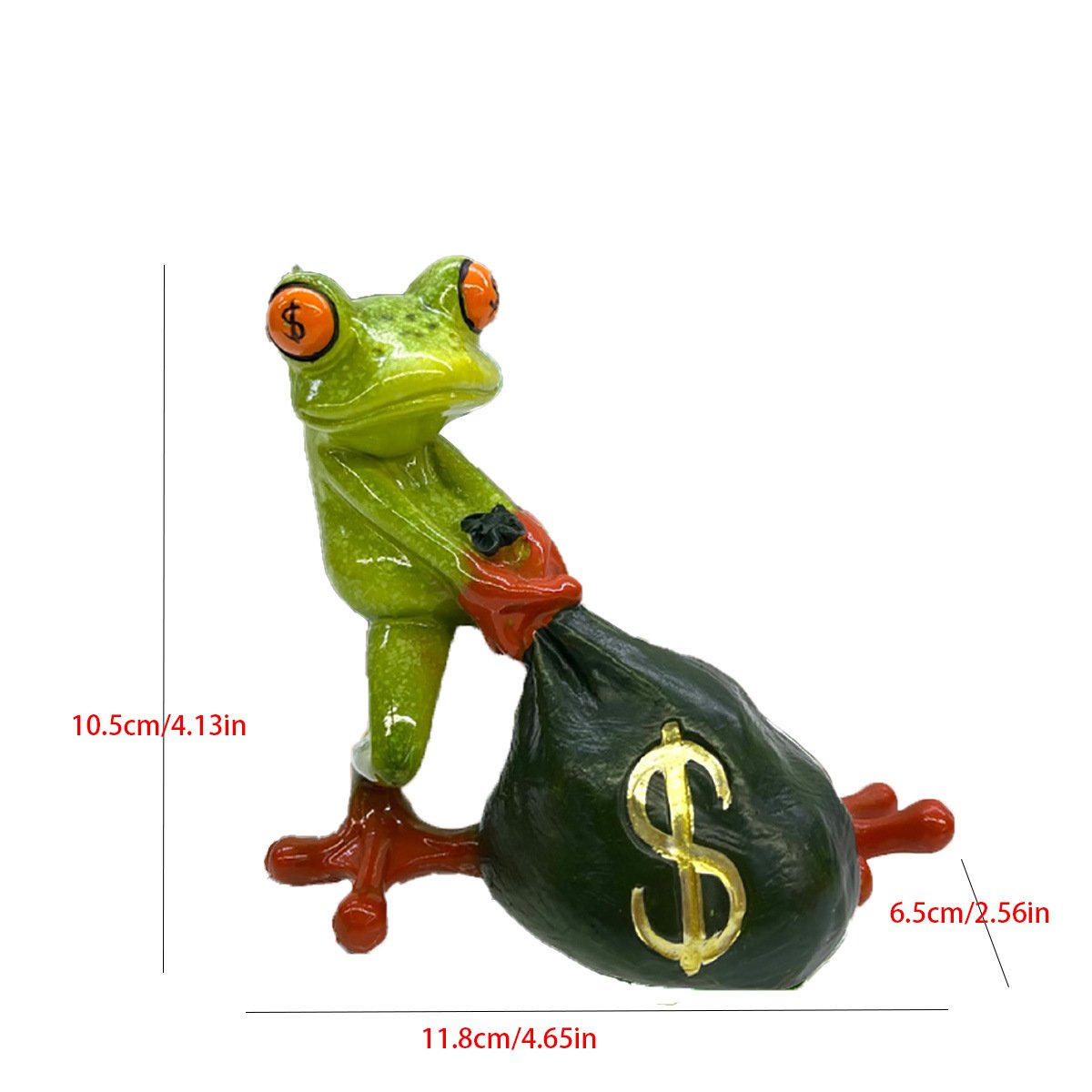 Money bag dollar frog ornament - Image 2