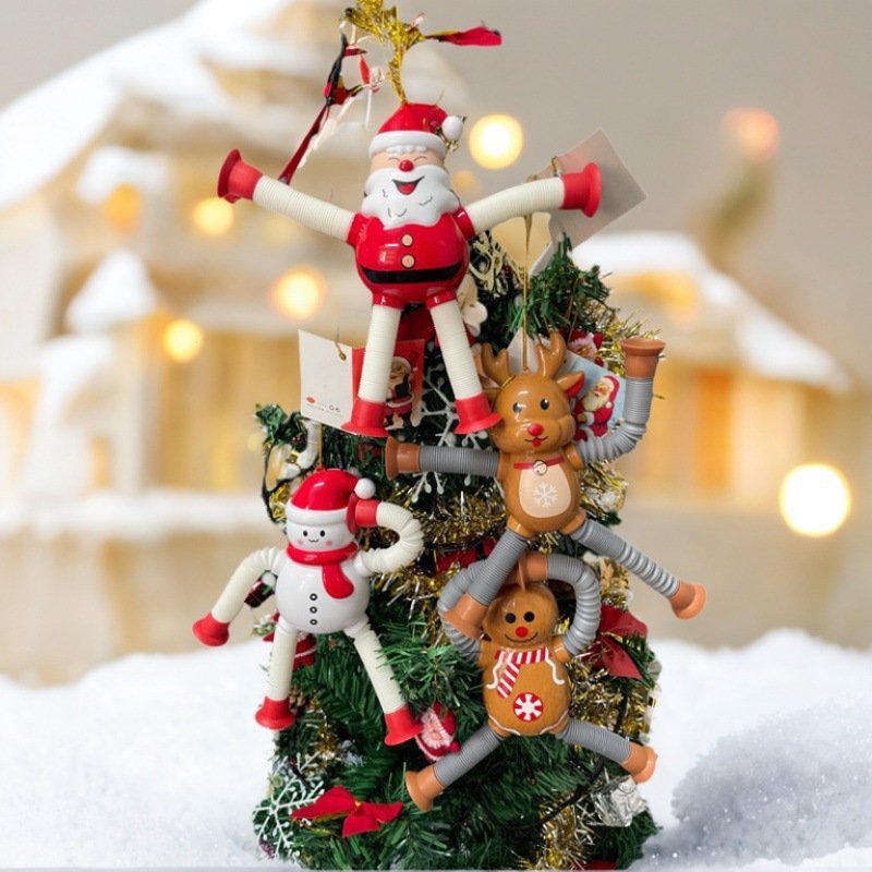 Set of 4 Christmas Pop Tube Toy - Image 2